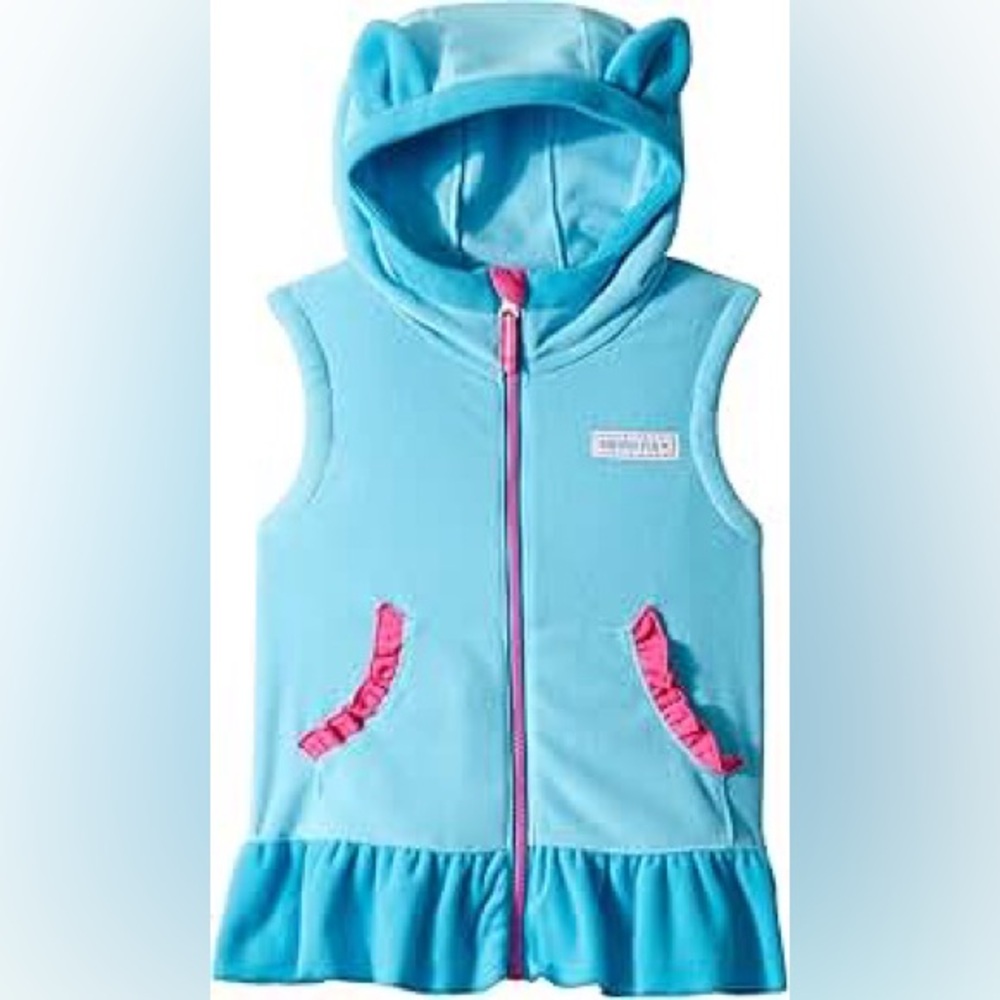 🆕NWT Obermeyer “Mika” Fleece Vest – Girl’s XL – Teal/Pink
